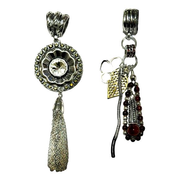 Isabellas Journey 6 Large Scarf Pendants Fashion Jewelry Necklace Slide NWT - Picture 11 of 13